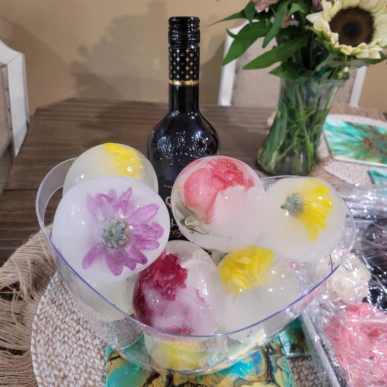 FLORAL ICE SPHERES CENTERPIECE / WINE COOLER - Image 2
