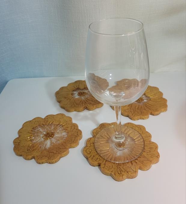 GOLD - RESIN COASTER SET - Image 2