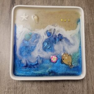 OCEAN ART CERAMIC DISH - SAND - Medium