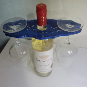 BLUE - RESIN WINE HOLDER